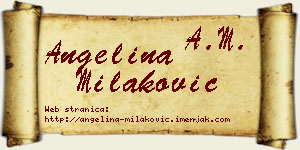 Angelina Milaković vizit kartica
